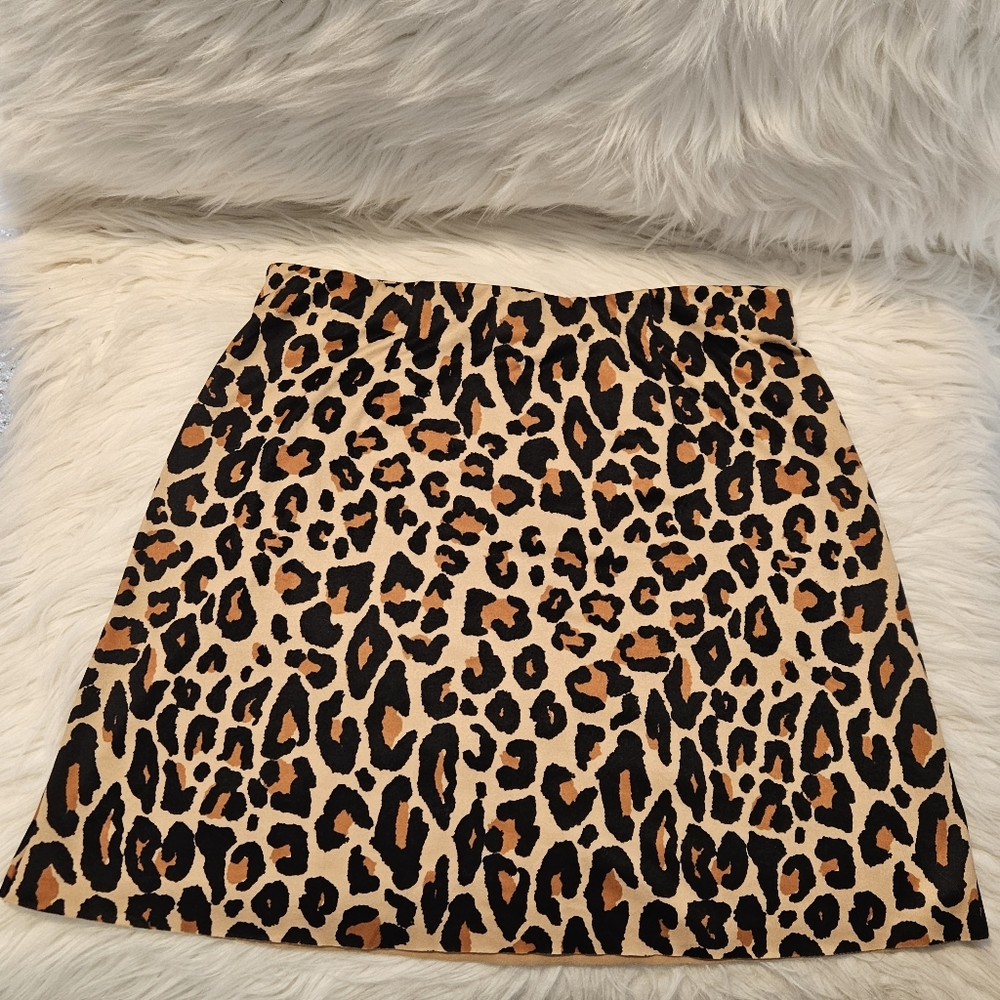 Out From Under For Urban Outfitters Leopard Print Mini Skirt